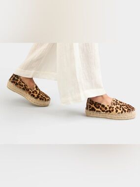 NWOT Calf Hair double sole espadrilles made in Spain